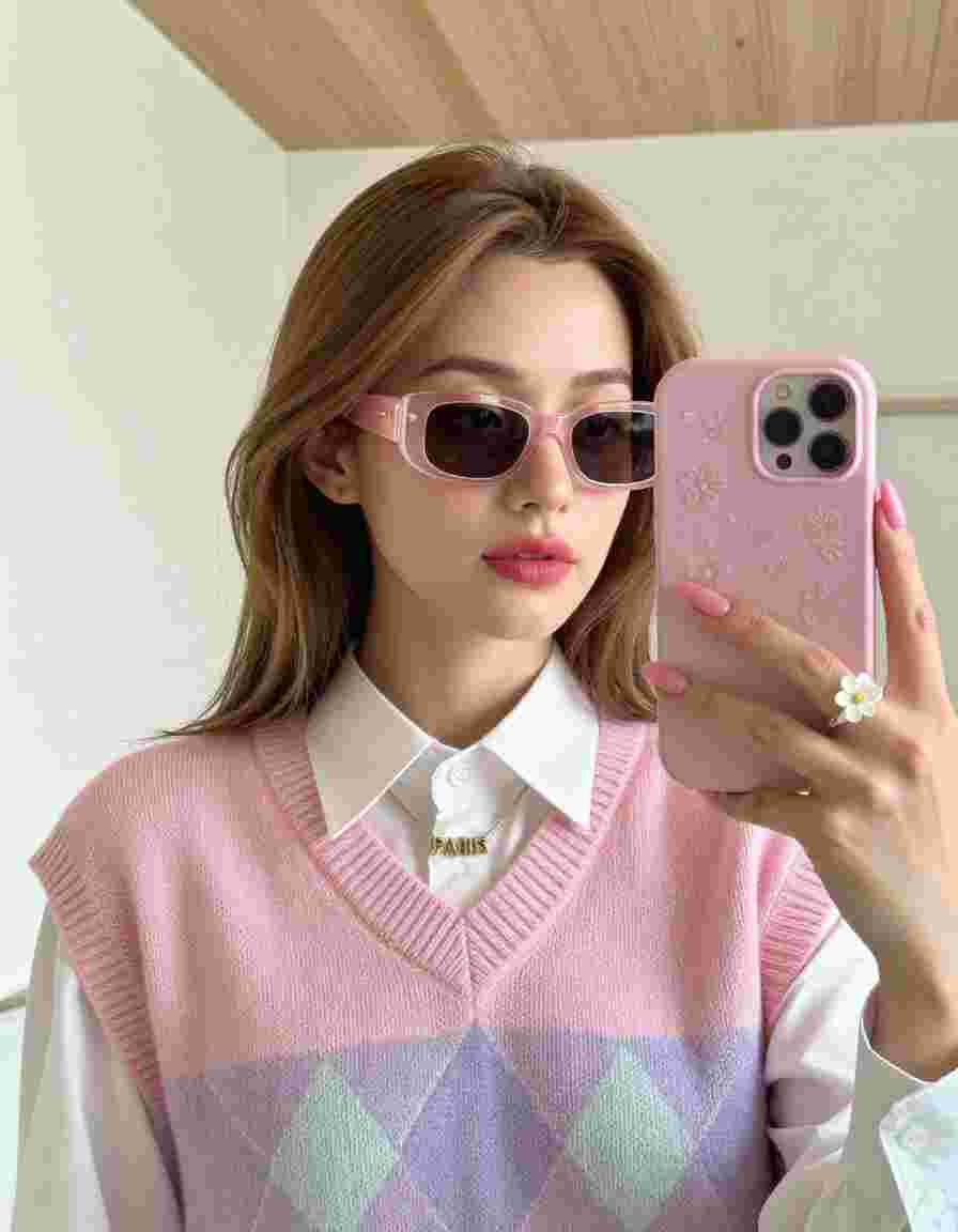 Mirror Selfie efecto visual IA, vista previa del primer cuadro