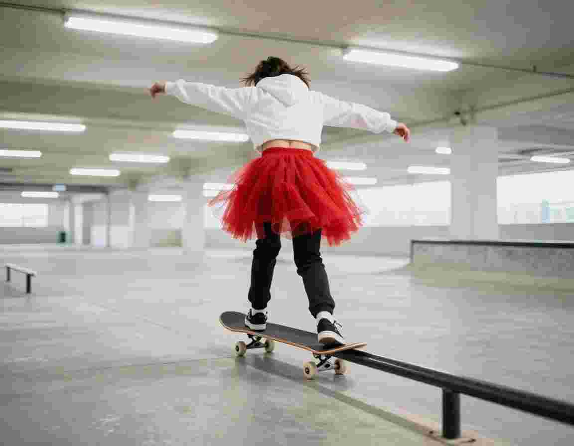 Skateboard Glide efecto visual IA, vista previa del primer cuadro