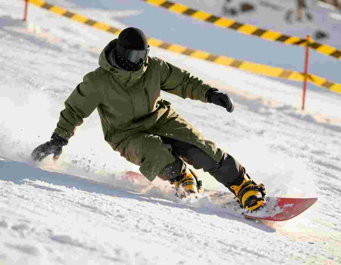 Snowboard Carving efecto visual IA, vista previa del primer cuadro